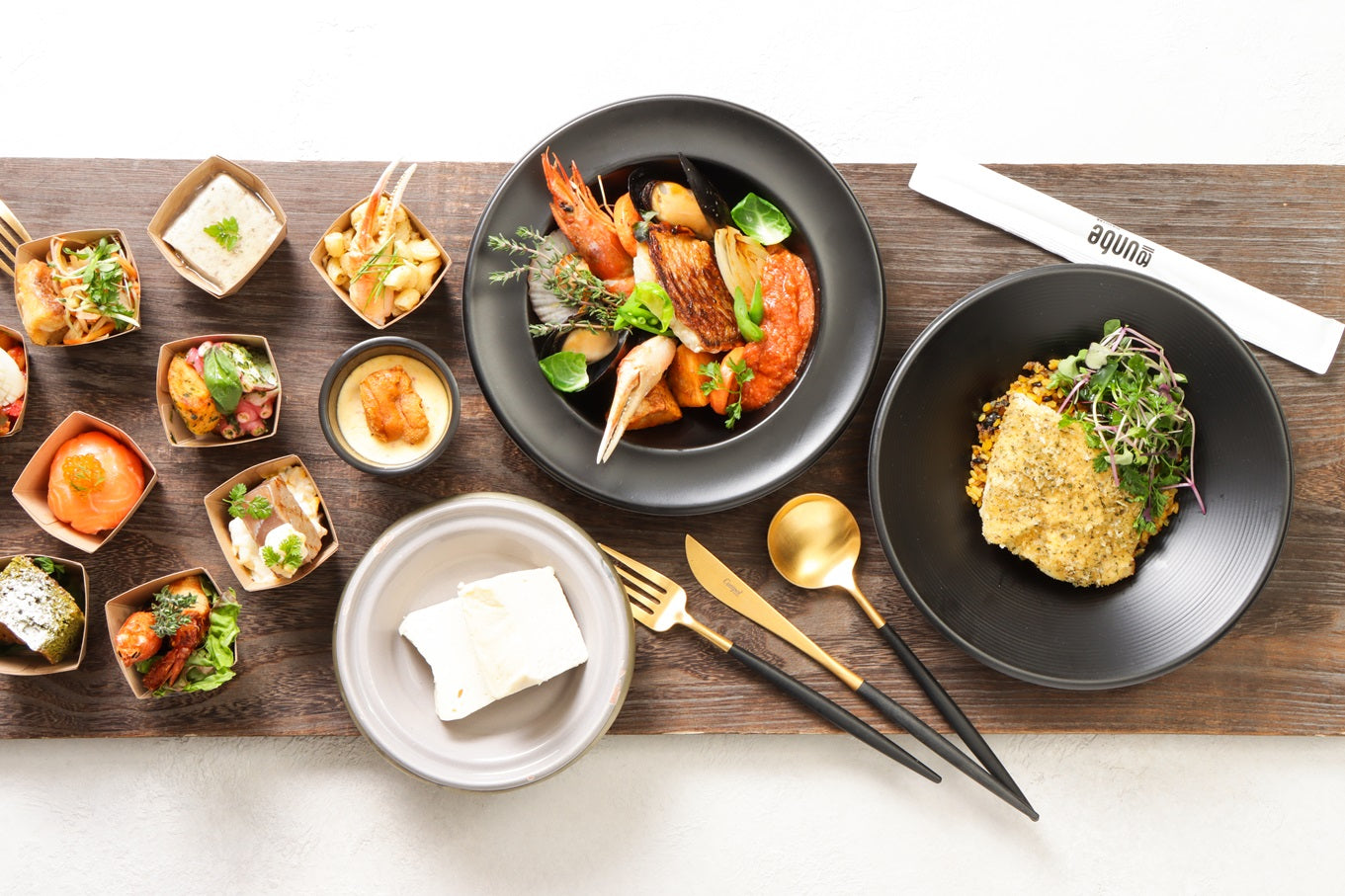 【SPECIAL SEAFOOD COURSE】魚介のオードブルと魚介のメイン料理2種・ドルチェセット※デリバリー