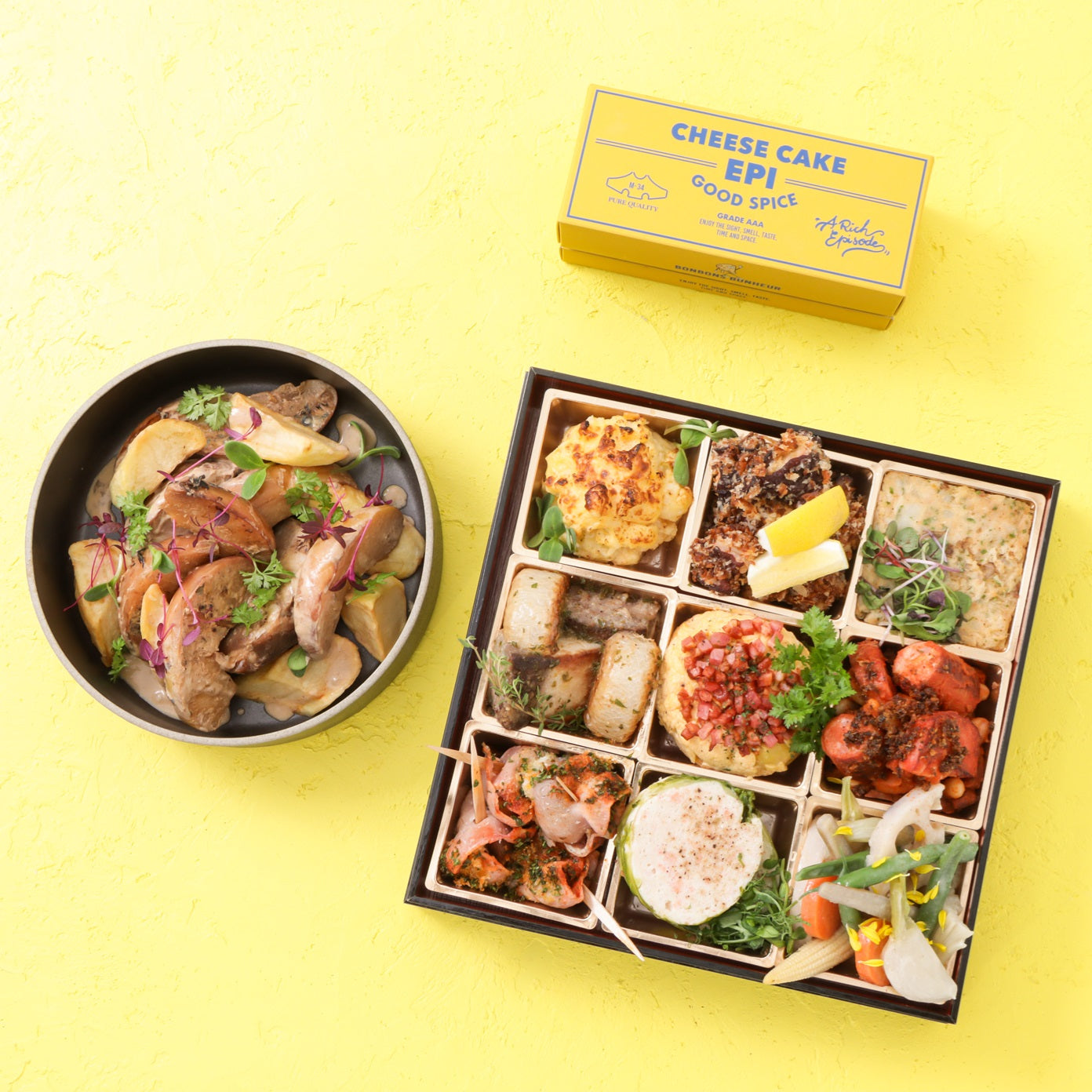【Monthly collab box(月替わりコラボセット)】11月 ビストロ 秋の味覚とメイン料理「イベリコ豚のオージュ風煮込み」・ドルチェセット