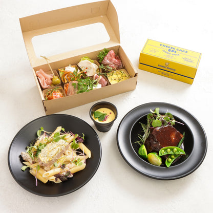 【SPECIAL MEAT COURSE】お肉のオードブルとお肉のメイン料理2種・ドルチェセット※デリバリー