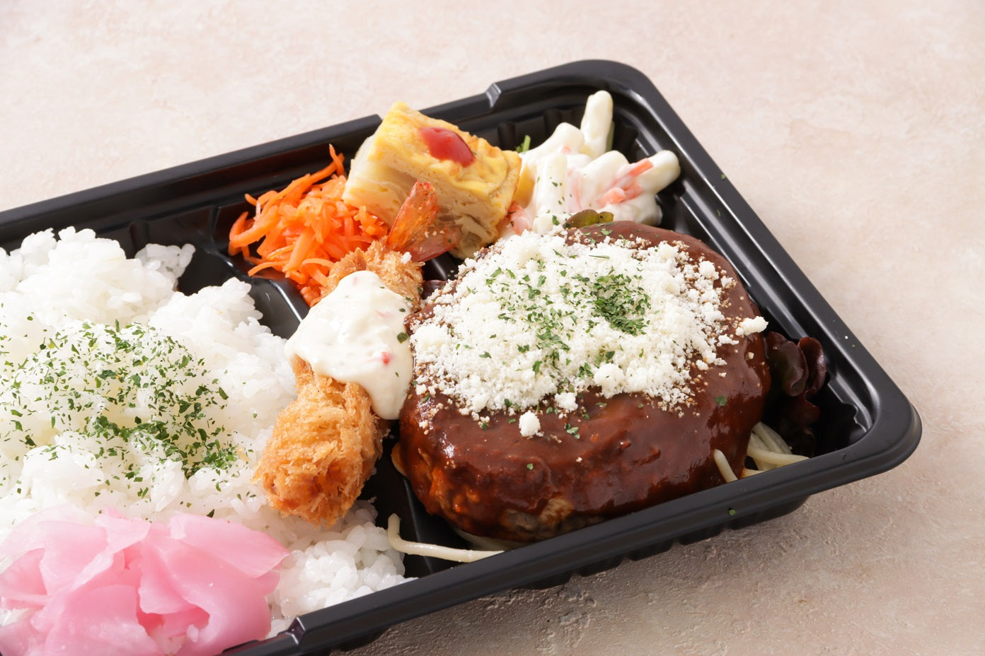 【880円】特製デミグラスとパルミジャーノのハンバーグ弁当