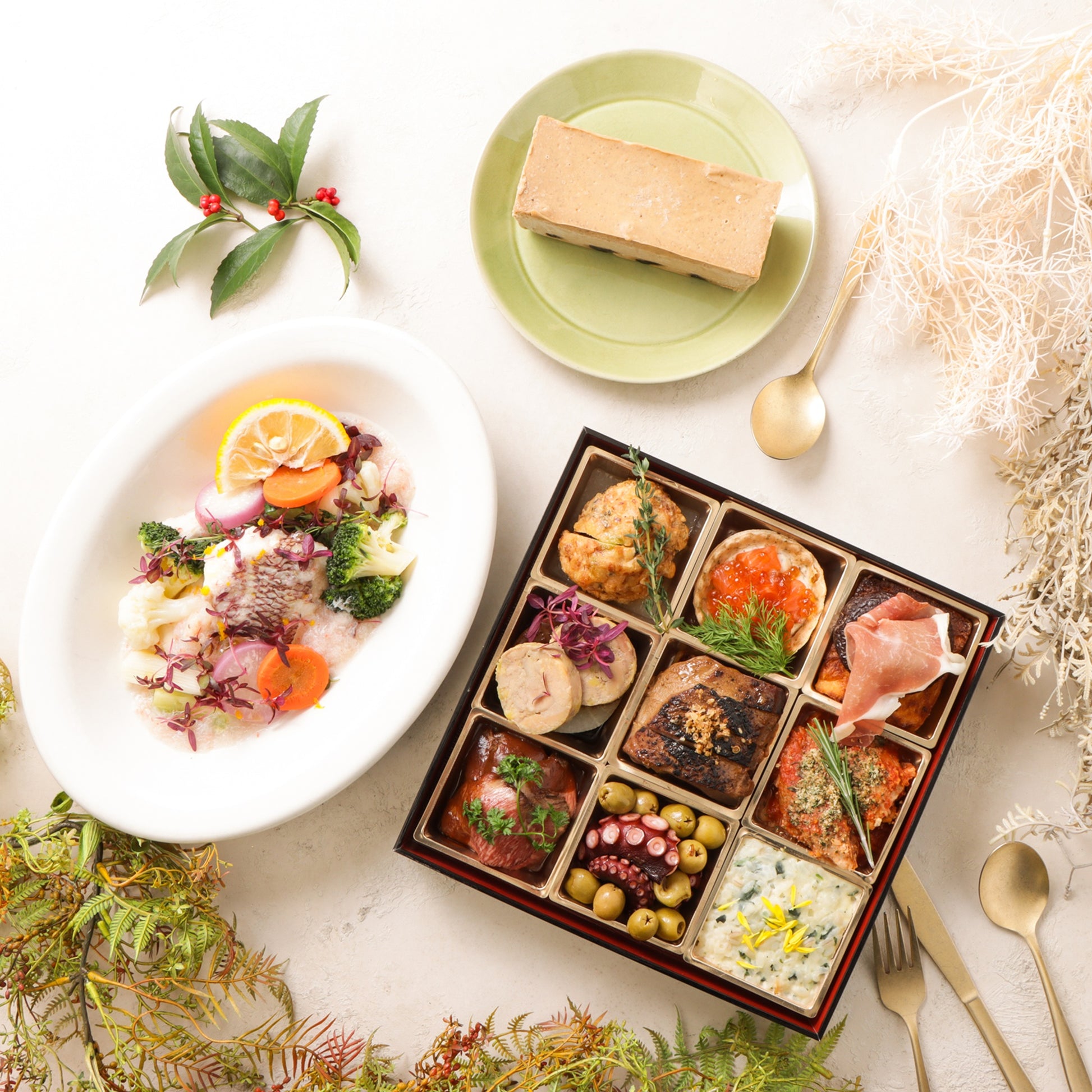 魚介や肉、彩り豊かな春野菜を贅沢に使用