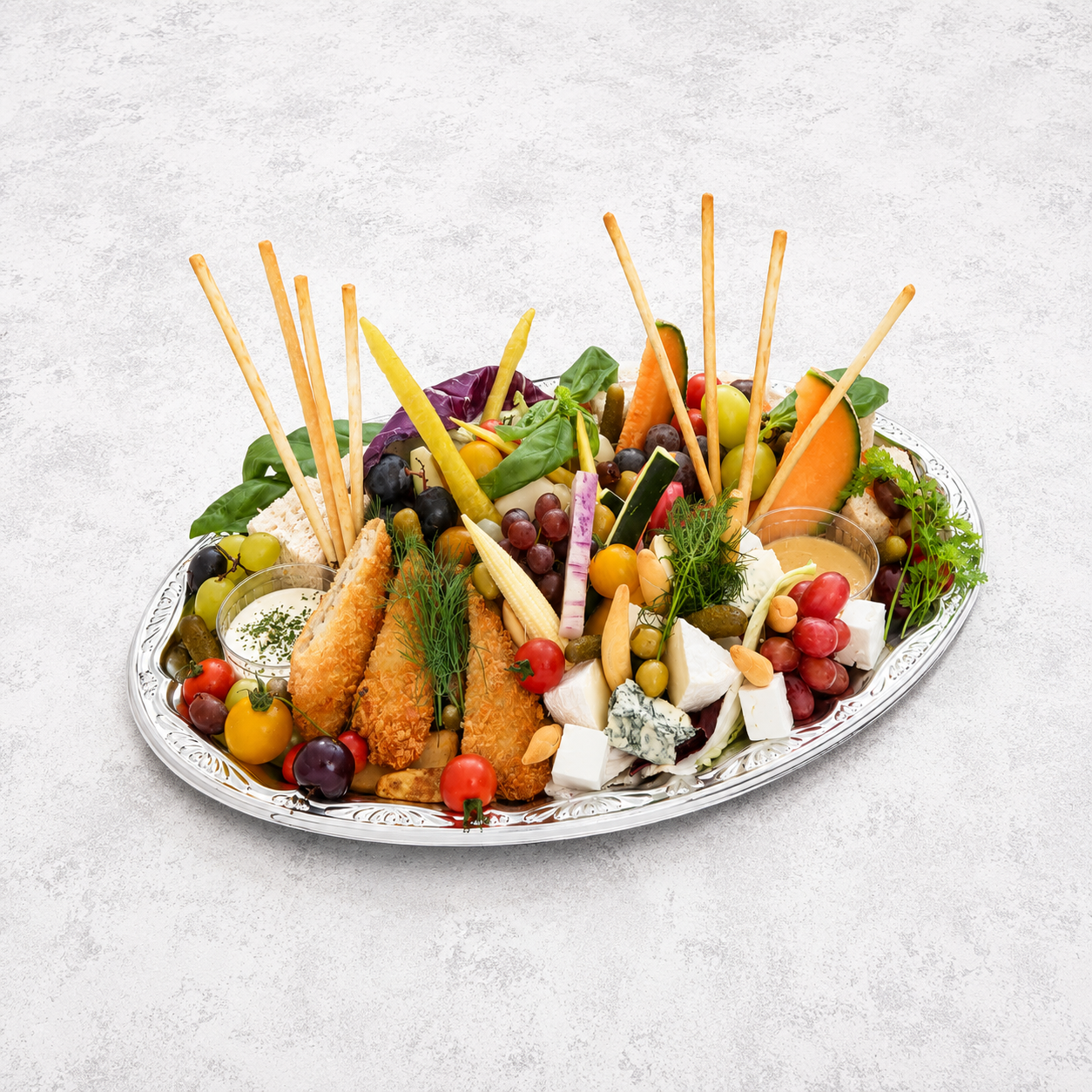 食べ応えのある温製料理から、 フレッシュな野菜と果物
