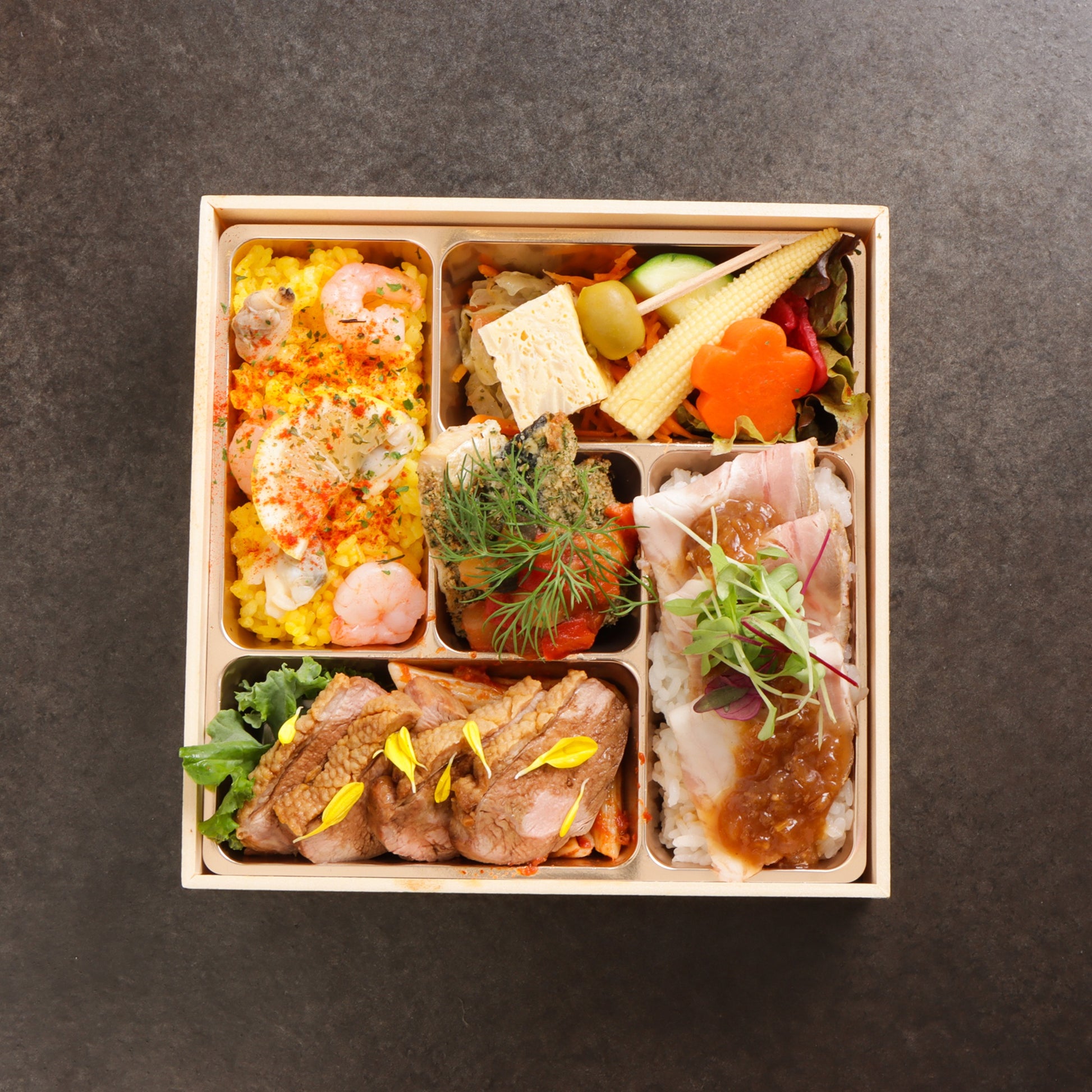 鴨胸肉×天然鰤×ローストポーク